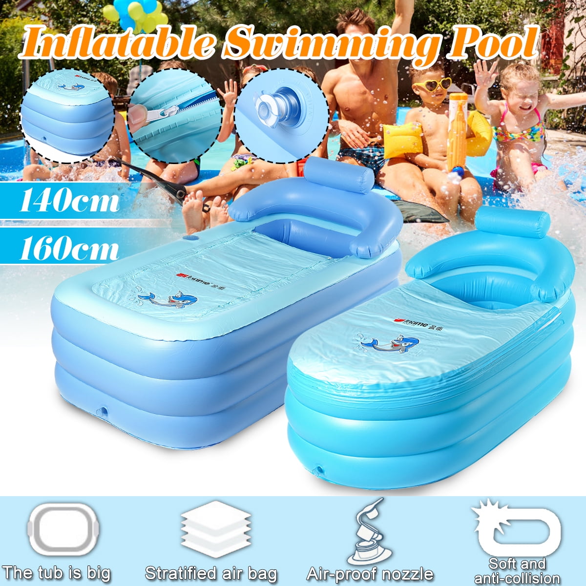 Fashion Adult Inflatable Bath Tub, Portable Health Care Tub ,63.0x33 ...