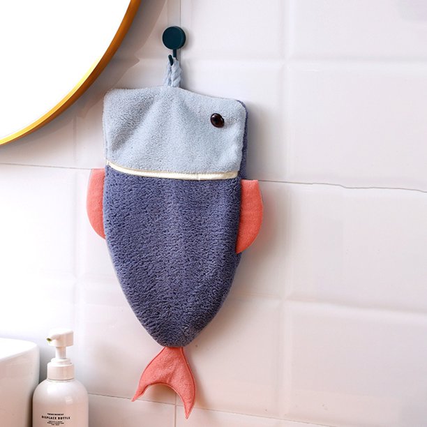 melotizhi Shark Water Absorbent Repeatable Dishwasher Cleaning Wipe Hanging Towel Dishcloth Kitchen Bathroom Water Absorbent Towel Towel Towel