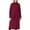 Wine, variant on MuZeFu Winter Jacket Women Long Loose Winter Coat Women's Casual Cotton Coat Rhombic V-neck Long Belt Warm Loose Coat