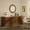Brown+Gold, variant on Gearwell Sideboard Buffet Cabinet, 63 in Black 4-Door Credenza with Diagonal Fluted Panels, Gold Trim and Faux Marble Top, TV Stand Console for Dining Room or Living Room