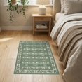 thumbnail image 3 of ODIKA 2'x3' Washable Doormat Botanical Stripe Farmhouse Greenery Border Trailing Door Entry Refined for Entryway, Kitchen, Laundry Room, Non-Slip, Low Pile, 3 of 7