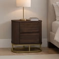 thumbnail image 2 of Teamson Home Seneca Modern 2-Drawer Wood Nightstand with Storage Drawers and Elevated Metal Base, 2 of 12