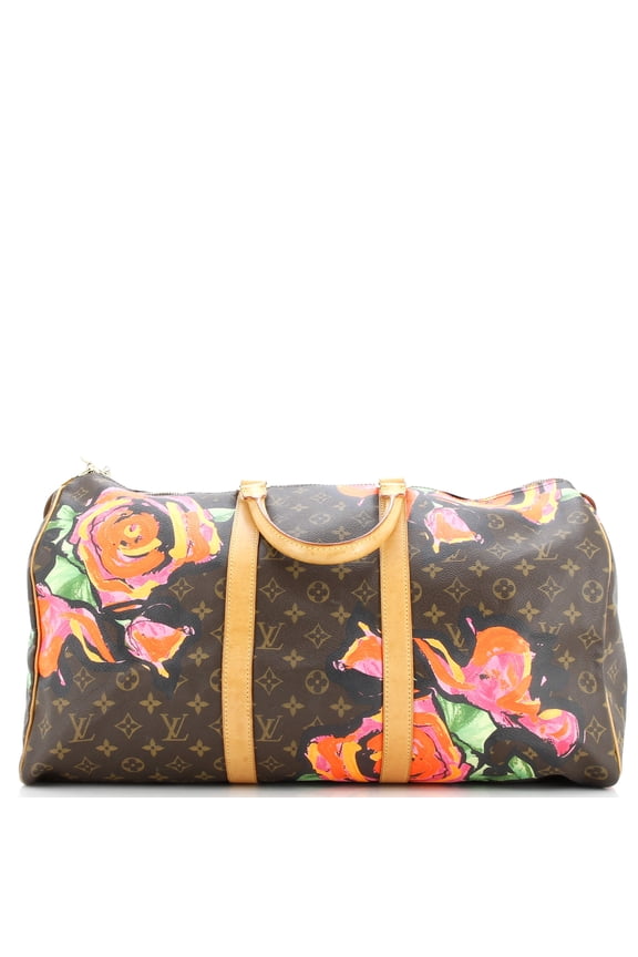 Pre-Owned Keepall Bag Limited Edition Monogram Roses 50 By Rebag
