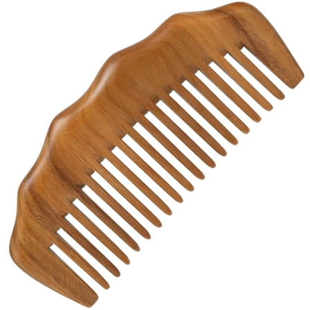 ACDANC Wooden Comb, Wide Tooth for Curls, Green Sandalwood for Women Hair Growth