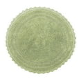 thumbnail image 2 of Better Trends Chic Round Bath Mat, 30" Diameter, 100% Cotton with Crochet Border, Water Absorbent, Ideal for Half Baths and Powder Rooms, Machine Washable, Sage - Lilly Crochet Collection, 2 of 6