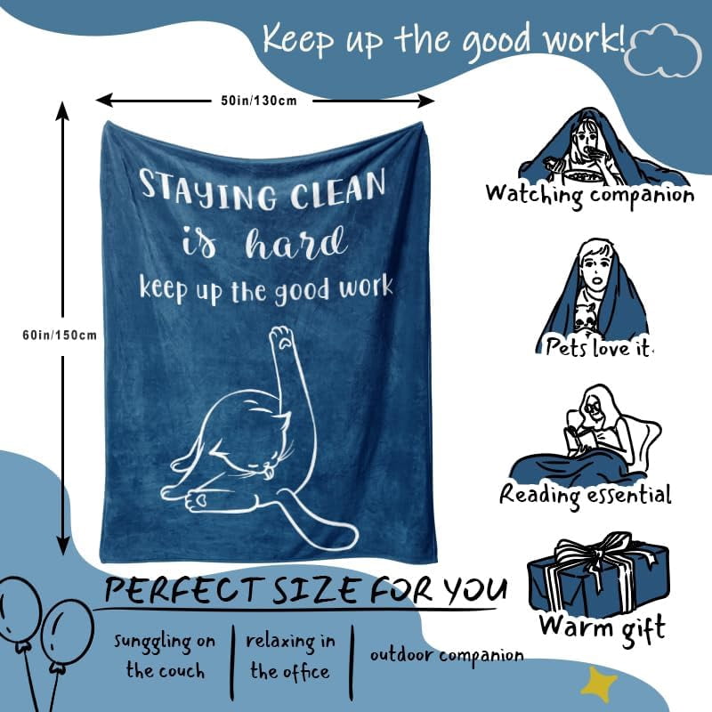 Get Well Gifts for Women/Men After Surgery, Sympathy Gift, Get Well Soon Blanket, Feel Better/Surgery Recovery Gifts for Women, After Surgery Gifts, at Least You Dont Have To Wear A Cone Throw