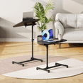 thumbnail image 3 of MoNiBloom Rolling Desk Mobile Portable Laptop Stand 360° Rotatable Panel Adjustable Height 59''-89'' Overbed Sofa Table Cart, Black, 3 of 8