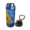 thumbnail image 2 of Uemuo Whimsical Sunflowers Night Sky 18OZ Insulated Kettle, Sports Water Bottle, Stainless Steel Kettle, Vacuum Insulated Flask, Flip Lid Travel Mug, 2 of 7