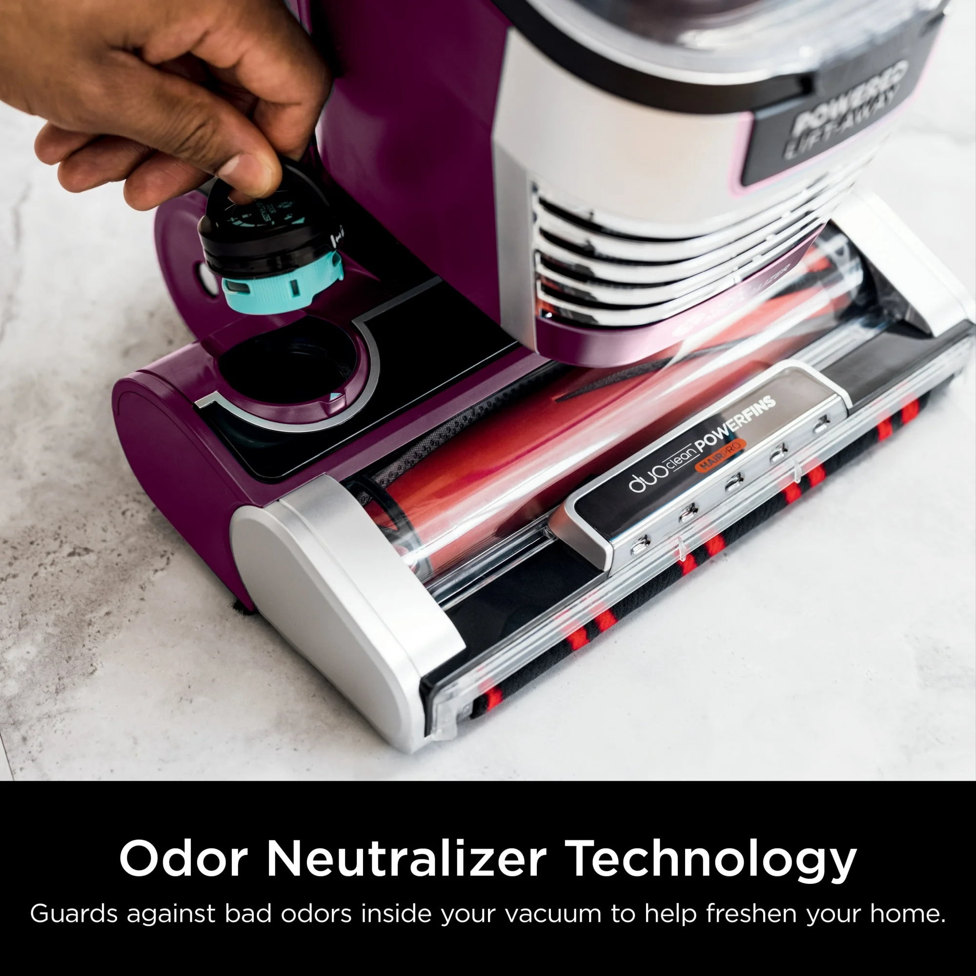 Shark Stratos AZ3000 Upright Vacuum, DuoClean PowerFins HairPro, Powered Lift-Away, Self-Cleaning Brushroll, Odor Neutralizer, HEPA, Pet, Red Plum