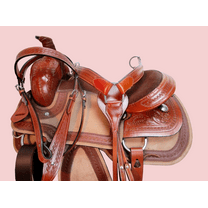 Western Saddle Pleasure Horse Trail Roping Ranch Floral Tooled Leather Tack