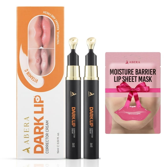ABERA Dark Lips Corrector Cream, Lip Balm For Lightening & Brightening Dark Lips For Men & Women, Moisturizing Lip Plumper with Shea Butter, Lip Scrub, Fordyce Spot Remo