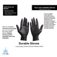 thumbnail image 5 of Jebtal 4 Mil Nitrile Food Grade Gloves, Black- puncture resistant, Ambidextrous Latex free food safe 100 disposable gloves, Multipurpose, Comfortable Fit - Medium, 5 of 8