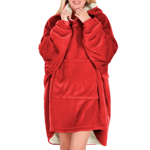 Sudadera Tipo Hoodie Cobija Unisex Hoodie Shendy Vendy Con Capucha Afelpada Suave Rojo