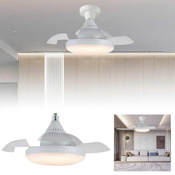 15.7 Inch Ceiling Fan With Light Low Profile Flush Mount Ceiling Fan Without Borderless Led Light Fan For Livingroom Bedroom(White 2)