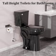 thumbnail image 6 of SUPERFLO 21  Inch Black Tall Toile for Seniors,  Elongated Height Toilet with Comfort Chair Seat, 1.28 Gpf Powerful Single Flush Extra Tall Toilets, 12 Inch Rough In for Bathrooms  & Tall Person, 6 of 9