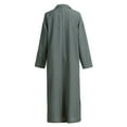 thumbnail image 5 of asdoklhq Womens Plus Size Clearance Dresses,Women Plus Size Long Sleeve Cross V Neck Maxi Dress Full Length Shirt Line Dress, 5 of 8