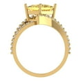 thumbnail image 4 of Solitaire with Accents Engagement Ring for Women - 2.3075ct Natural Citrine in 14K Yellow Gold Promise Ring, 4 of 6