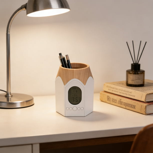 Reloj despertador de escritorio para dormitorio | Reloj pequeño de viaje para estudiantes con alarma suave | Reloj digital sin pantalla para concentrarse en el estudio, el descanso y el sueño