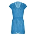 thumbnail image 4 of gakvbuo Summer Beach Cover Up Dress For Women Swimwear Bikini Bathing Suit Coverups Women Sexy Solid Beach Sunscreen Hollow Out Ventilate Knit Sleeveless V-Neck Dresses Smock, 4 of 7