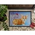 thumbnail image 3 of Corgi Pup Snow Cardinal Door Mat, 3 of 4
