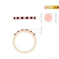 thumbnail image 5 of Angara Natural 0.3 Ct. Ruby with Diamond Non Eternity Wedding Band in 14K Rose Gold for Women (Ring Size: 10.5), 5 of 9