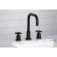 thumbnail image 5 of Kingston Brass  Millennium 8 in. Widespread Bathroom Faucet Polished Nickel Polished, 5 of 5