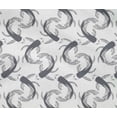thumbnail image 4 of oneOone Cotton Flex Gray Fabric Koi Fish Ocean Sewing Craft Projects Fabric Prints By Yard 40 Inch Wide, 4 of 4