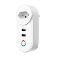 thumbnail image 1 of Enchufe De Alimentación Wifi Inteligente Enchufe eléctrico 16A WiFi Smart Socket para Google Home para Alexa (enchufe de Brasil), 1 of 7