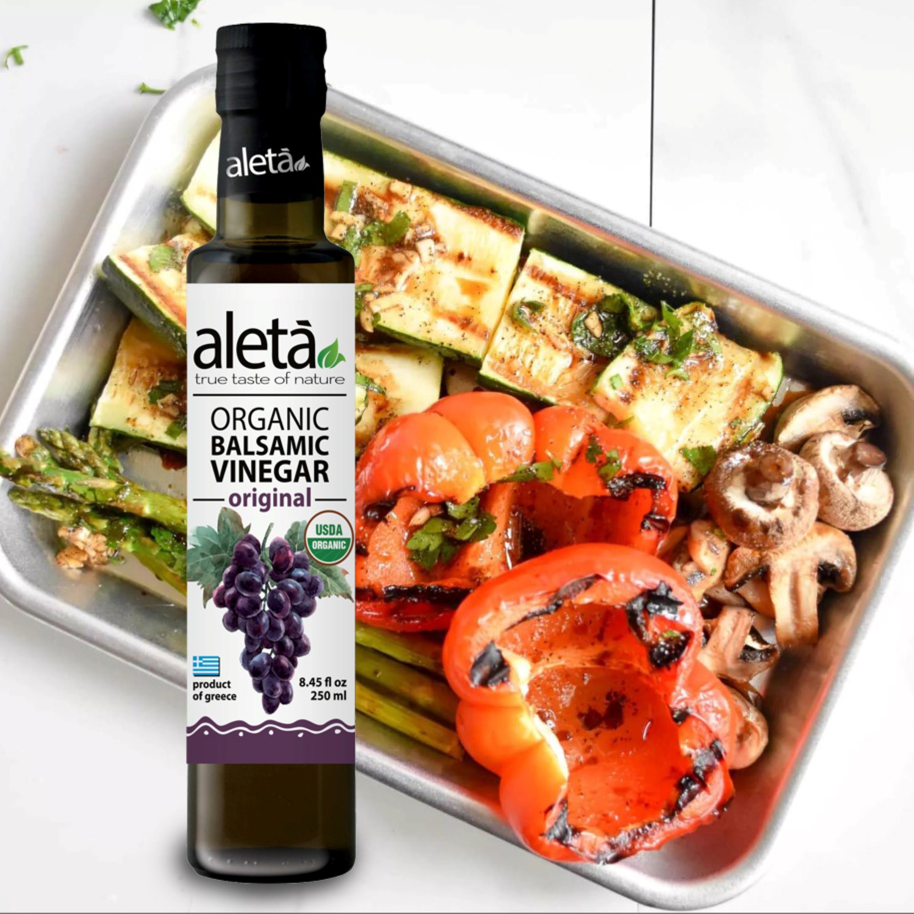 Aleta Organic Orange Infused Balsamic Vinegar, 8.45 Fl Oz
