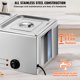 thumbnail image 5 of VEVOR Calentador de alimentos comercial de 2 sartenes, mesa de vapor electrica de 18 cuartos de galón, 1200 W, encimera profesional de acero inoxidable, para bufe, baño María, 5 of 9
