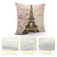 thumbnail image 4 of Nawypu Paris Eiffel Tower Cherry Blossoms Throw Pillow Covers Pillow Cover with Zipper Throw Pillow Cases Double Sided Plush Pillow Covers Decorative Throw Pillows Covers for Couch Living Room Bedroom, 4 of 5