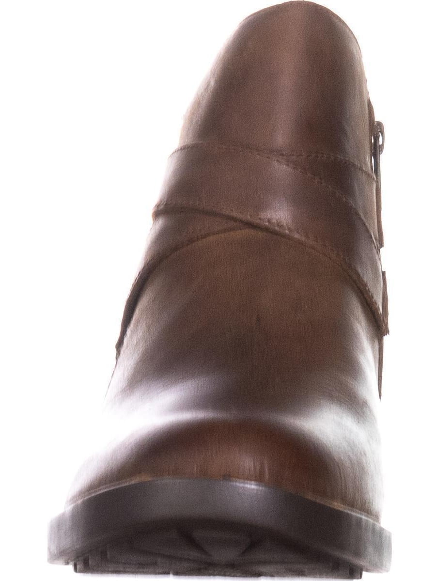 Womens Born Chaval Flat Casual Ankle Boots Black Leather Walmart