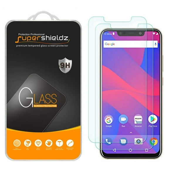 [2-Pack] Supershieldz for BLU VIVO XL4 Tempered Glass Screen Protector, Anti-Scratch, Anti-Fingerprint, Bubble Free