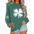 thumbnail image 2 of TaTaai Womens St Patricks Day Print Sweatshirt Long Sleeve Crewneck Casual Pullover Fleece Lined Holiday Top Gift, 2 of 6
