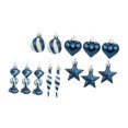 thumbnail image 2 of Adornos colgantes para de Navidad, adornos navideños, colgantes con abalorios, juego de bolas navideñas para hotel, hogar, Acción de Gracias, Azul, 2 of 9