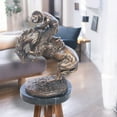 thumbnail image 3 of Nifao Frederic Remington Rattlesnake Bronze Replica Statue – Bronze Statue on Marble Base, Western Art, 9"L x 6"W x 13"H, 3 of 12