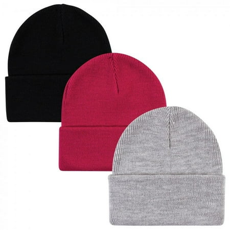 UPC: 0660168151237 | Hudson Baby Infant Girl Knit Cuffed Beanie 3pk Dark Pink Adult