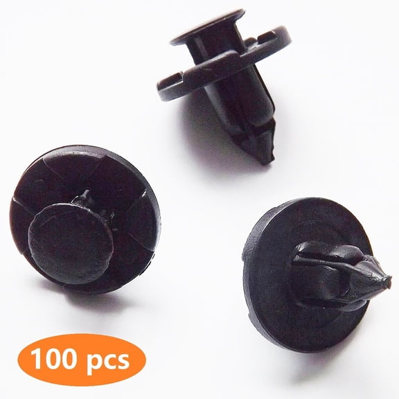 OTTULUR Plastic Push Type Rivet Retainer Fastener Bumper Pin For 0.31 Inch Holes, 100 Pieces