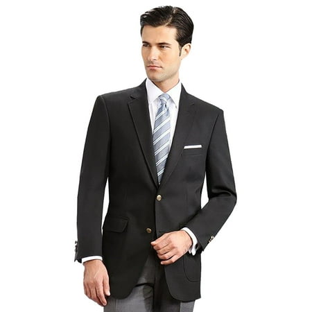 New 54l Mens Suit - Men's Elegant Classic 2 Button Blazer Sport Jacket - (54L, Black)