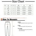 thumbnail image 3 of Idoravan Women's Plus Size Pants Clearance Women Casual Solid Pants With Pocket Comfortable Tie Nine-point Pants, 3 of 9