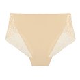 thumbnail image 2 of Plus Size Panties for Women Underwear Lace Breathable Mid Rise Stretch Briefs Nude 1X, 2 of 5