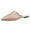 Brown, variant on Women Closed Pointed Toe Flat Heel Slides Slippers Faux Leather Mules Shoes