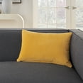 thumbnail image 4 of Mina Victory Life Styles Solid Velvet 14" x 20" Yellow Indoor Throw Pillow, 4 of 6