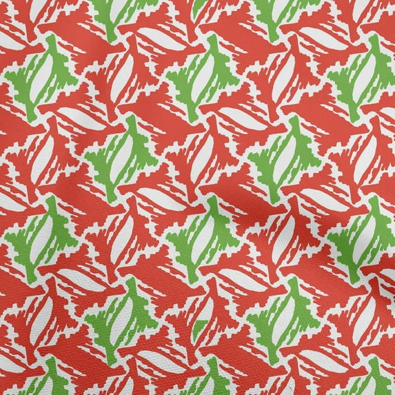 oneOone Cotton Poplin Red Fabric Abstracts Dress Material Fabric Print Fabric By The Yard 42 Inch Wide