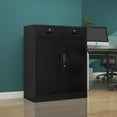 thumbnail image 2 of 2 Drawers Metal Cabinet, 36” Locking File Cabinet for Garage、Classroom and Office - Black, 2 of 11