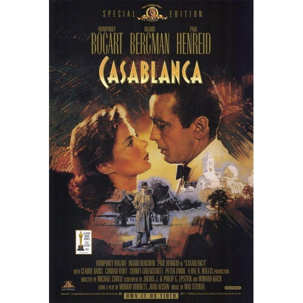 Casablanca 1942 27x40 Movie Poster Walmart Com Walmart Com