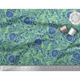 thumbnail image 3 of Soimoi Velvet Fabric Leaves & Floral Artistic Printed Craft Fabric by The Yard 58 Inch Wide, 3 of 3