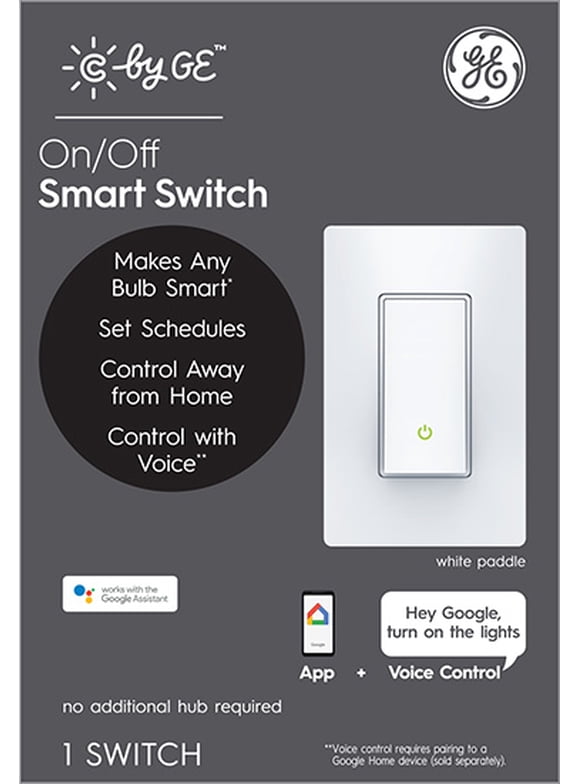 GE C by GE Wall On / Off Smart Switch Paddle, 1-Pack (Packaging May Vary)