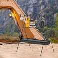 thumbnail image 4 of Three-Bar Frame Camping Rack Folding Ultra-Light Camping Tripod Travel Sundries Hanger 50x68x88cm +Mesh Bag, 4 of 5