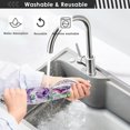 thumbnail image 7 of Coolnut 2 Pack Faucet Mat Splash Guard for Kitchen Sink, Purple Floral Flowers Faucet Handle Drip Catcher Tray Absorbent Mat Fast Dry Mat for Kitchen, Bathroom, 14"x5", 7 of 7